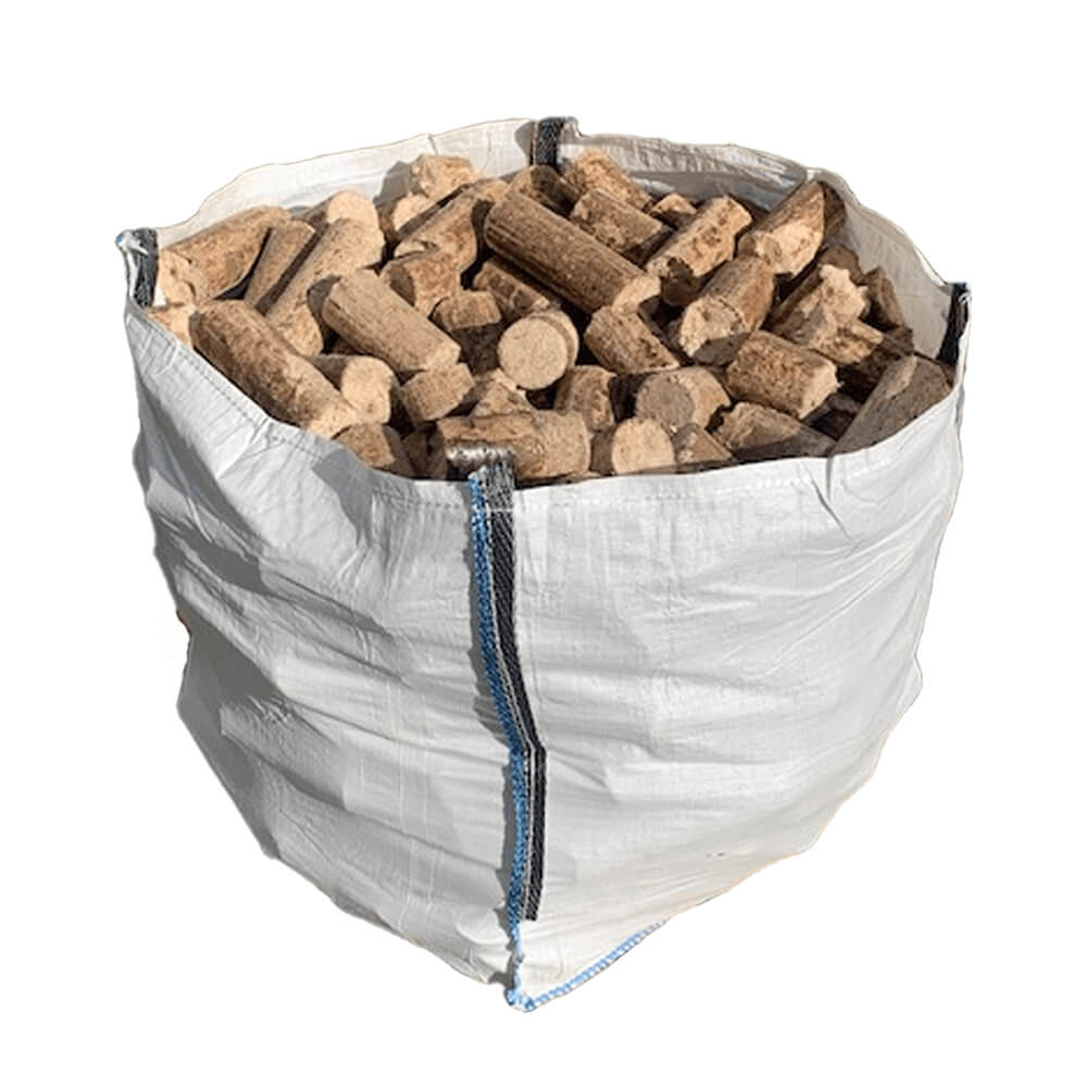 Sac en vrac de briquettes de bois