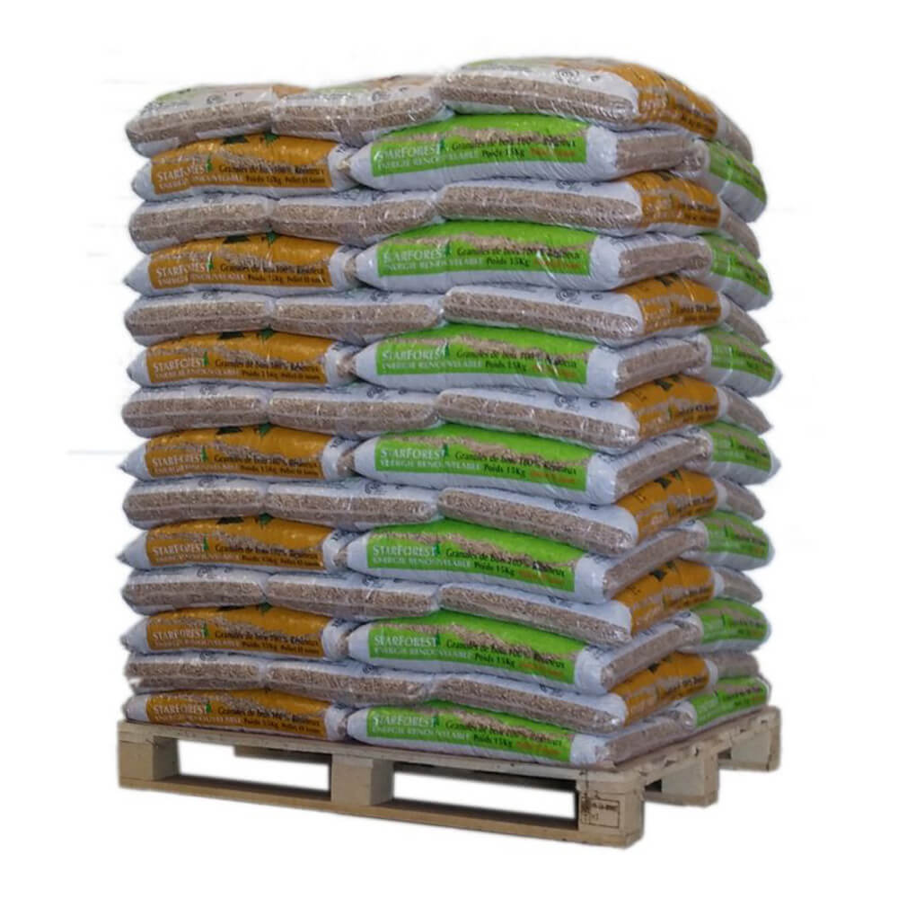 Starforest Pellets – Palette mit 70 Säcken à 15 kg