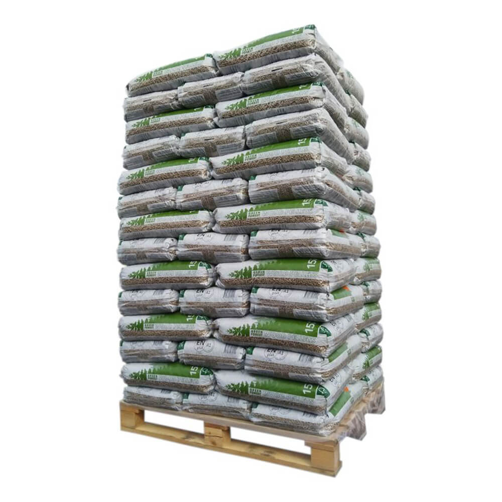 Green Forest Pellets – Palette mit 70 Säcken à 15 kg