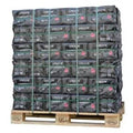 Braunkohlebriketts in palettierten Verpackungen