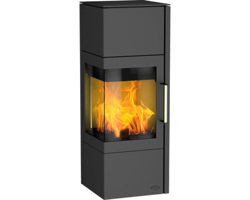 Poêle Fireplace Royal acier noir 5 kW avec compartiment d’accumulation de chaleur